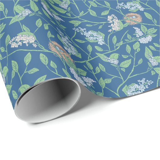 Moederdag Spring Garden Robin Eggs in Nest Cadeaupapier (Rol Hoek)