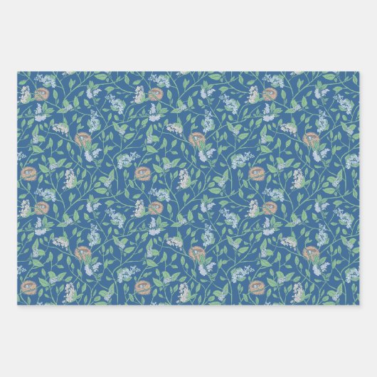 Moederdag Spring Garden Robin Eggs in Nest Inpakpapier Vel (Voorkant)