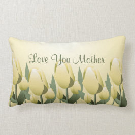 moederdag Spring Tulips Love Mam Yellow Lumbar Kussen