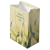moederdag Spring Yellow Tulips Med Medium Cadeauzakje (Voorkant Gekanteld)
