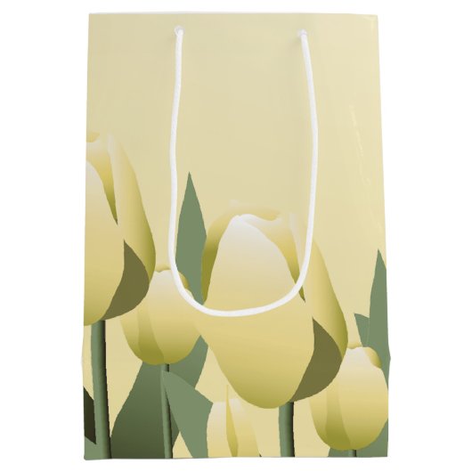 moederdag Spring Yellow Tulips Med Medium Cadeauzakje (Achterkant)