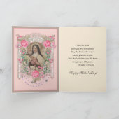 Moederdag St. Therese Katholieke kaart (Binnen)