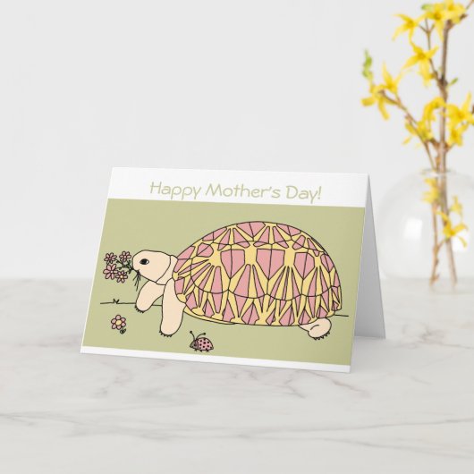 Moederdag Star Tortoise Kaart 8 (Gele Bloem)