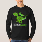 Moederdag Stepmomsaurus T rex Dinosaur Funny St. T-shirt (Voorkant)