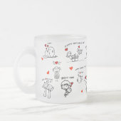 Moederdag Stick Figure Kunst Matglas Koffiemok (Links)
