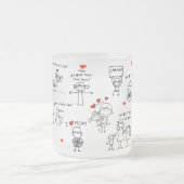 Moederdag Stick Figure Kunst Matglas Koffiemok (Center)
