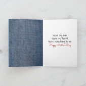 Moederdag Stick Girl met Daisy Friend Bouquet Kaart (Binnen)