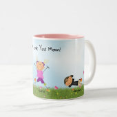 Moederdag Stick Kinder 2 Boys 1 Girl Mok (Voorkant rechts)