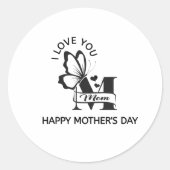 Moederdag stickers| cadeauverpakkingsstickers  ronde sticker (Voorkant)