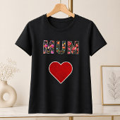 Moederdag Stijlvol Modern Bloemstuk Hart T-shirt
