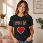 Moederdag Stijlvol Modern Bloemstuk Hart T-shirt