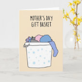 Moederdag Stoffen Emmer Kaart (Gele Bloem)