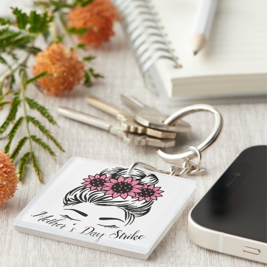 Moederdag Strike Roe tegen Wade Womens Rights T-Sh Sleutelhanger (Voorkant Rechts)