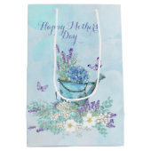 Moederdag Summertime Flowers & Butterflies Medium Cadeauzakje (Achterkant)