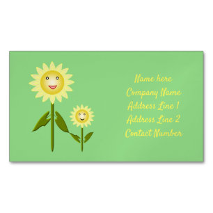 Moederdag Sunflower Custom Magnetisch Visitekaartje