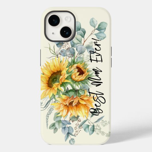 Moederdag Sunflower Eucalyptus Best mama Case-Mate iPhone Case (Achterkant)
