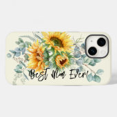 Moederdag Sunflower Eucalyptus Best mama Case-Mate iPhone Case (Achterkant (horizontaal))