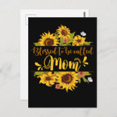 Moederdag Sunflower Ma Briefkaart (Voorkant / Achterkant)