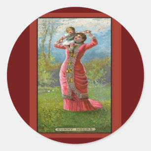 Moederdag Sunny Hours Ronde Sticker
