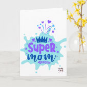 Moederdag - Super mama Kaart (Gele Bloem)