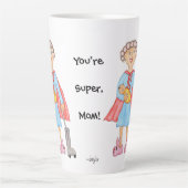 Moederdag Super Moeder Latte Mok (Voorkant)