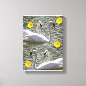 Moederdag Swan voor de drukplaat van het gerasterd Canvas Afdruk (Voorkant)