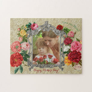 Moederdag Sweet Rozen Fancy Barokke Foto Lijst Legpuzzel
