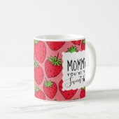Moederdag Sweetest aardbeien aangepaste foto Koffiemok (Voorkant rechts)