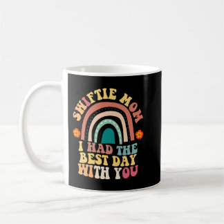 Moederdag Swiftie Mom Retro Groovy Rainbow Koffiemok