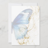 Moederdag Sympathy Card - Blauwe Vlinder (Achterkant)