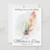 Moederdag Sympathy Card - Feather (Voorkant)