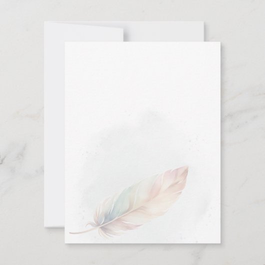 Moederdag Sympathy Card - Feather (Achterkant)