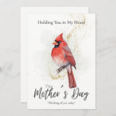 Moederdag Sympathy Card - Kardinaal Vogel (Voorkant / Achterkant)