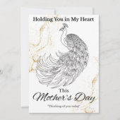 Moederdag Sympathy Card - Pauw (Voorkant)