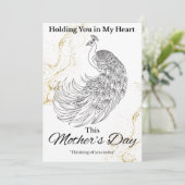 Moederdag Sympathy Card - Pauw (Staand voorkant)