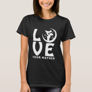 Moederdag T-shirt Moeder en Kind Silhouet