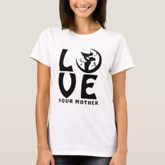 Moederdag T-shirt Moeder en Kind Silhouet