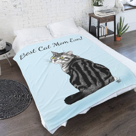 Moederdag Tabby Cat Fleece Deken