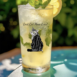 Moederdag Tabby Cat Glas