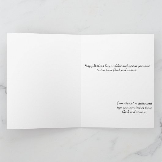 Moederdag Tabby Cat Kaart (Binnen)