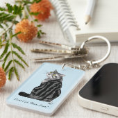 Moederdag Tabby Cat Sleutelhanger (Voorkant Rechts)