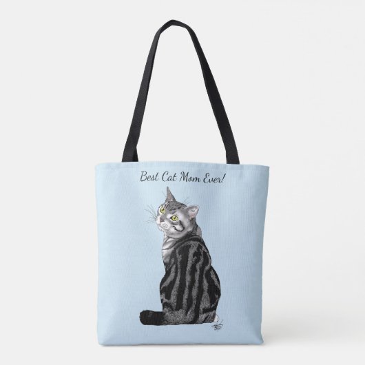 Moederdag Tabby Cat Tote Bag (Achterkant)