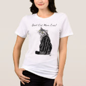 Moederdag Tabby Cat Tri-Blend Shirt (Voorkant)