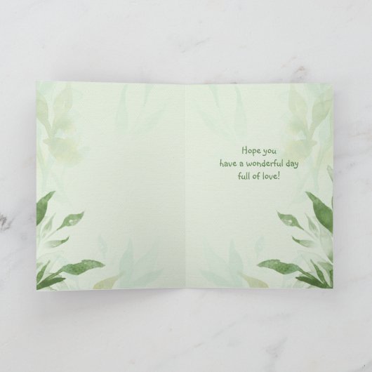 Moederdag Tante Chickadee Tuinvogel Kaart (Binnen)