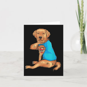 Moederdag Tattoo Ik hou van Mam Golden Retriever T Kaart