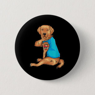 Moederdag Tattoo Ik hou van mama Golden Retriever Ronde Button 5,7 Cm