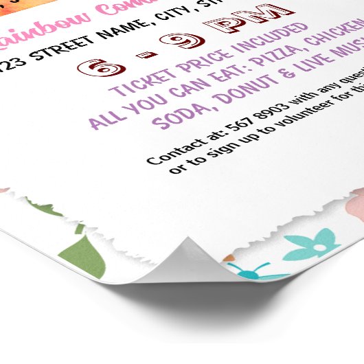 Moederdag Tea flyer poster sjabloon (Hoek)