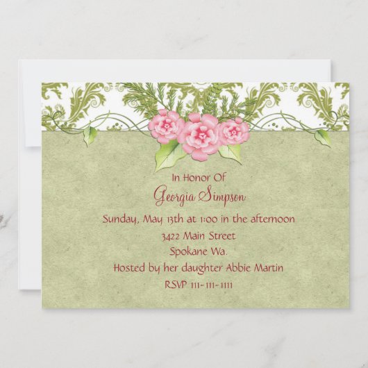 moederdag Tea Kaart (Achterkant)