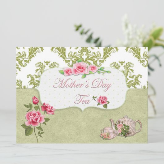 moederdag Tea Kaart (Staand voorkant)