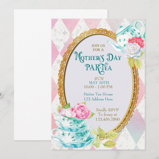 MOEDERDAG, TEA PARTIJ, HOLIDAY (Voorkant / Achterkant)